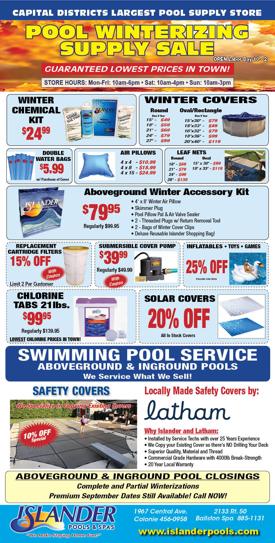 Pool Winter Accessory Sale