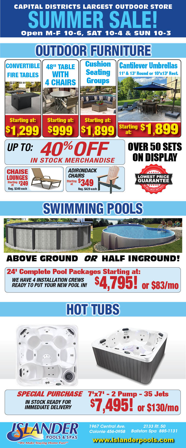 Islander Pools Summer Sale
